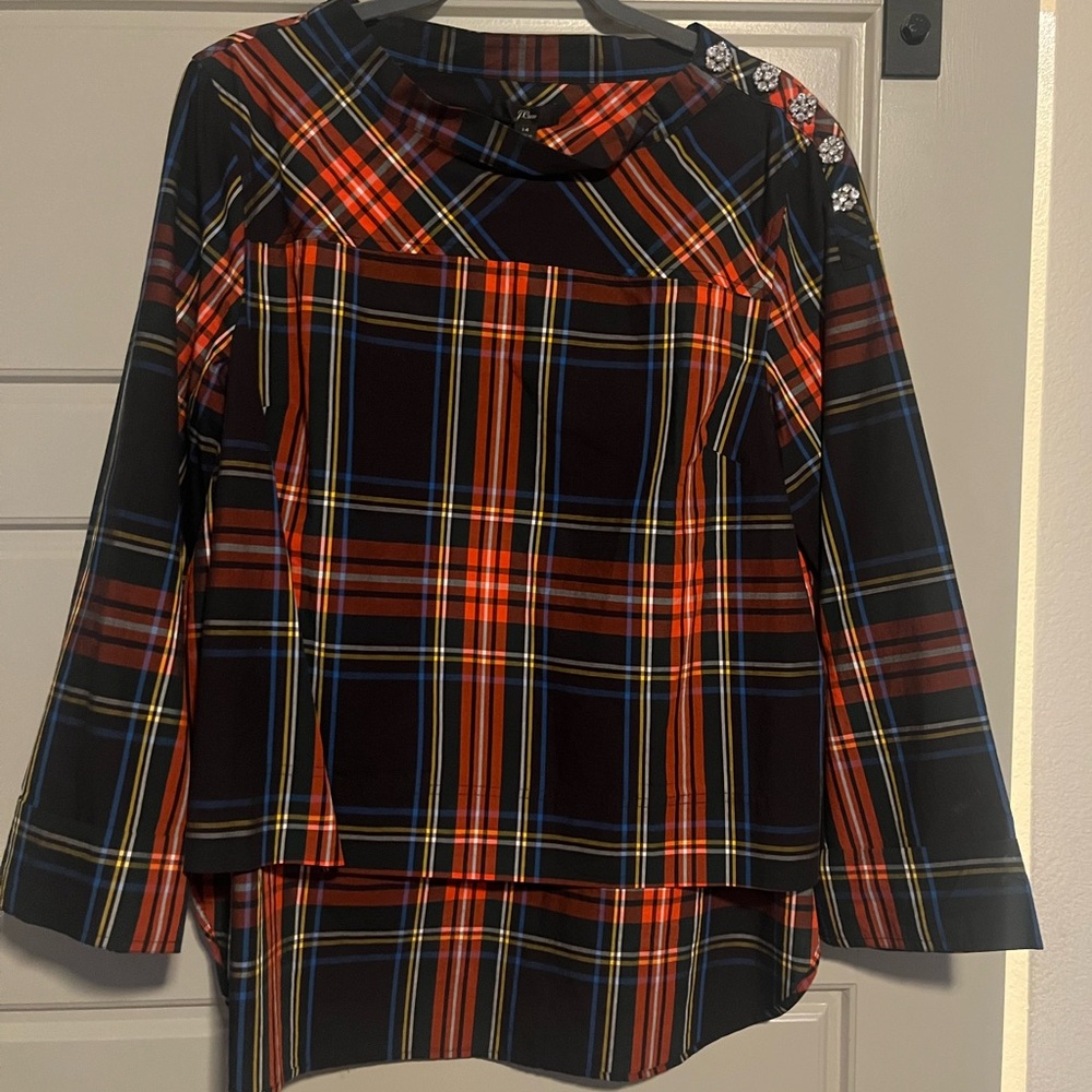 J. Crew Plaid Top